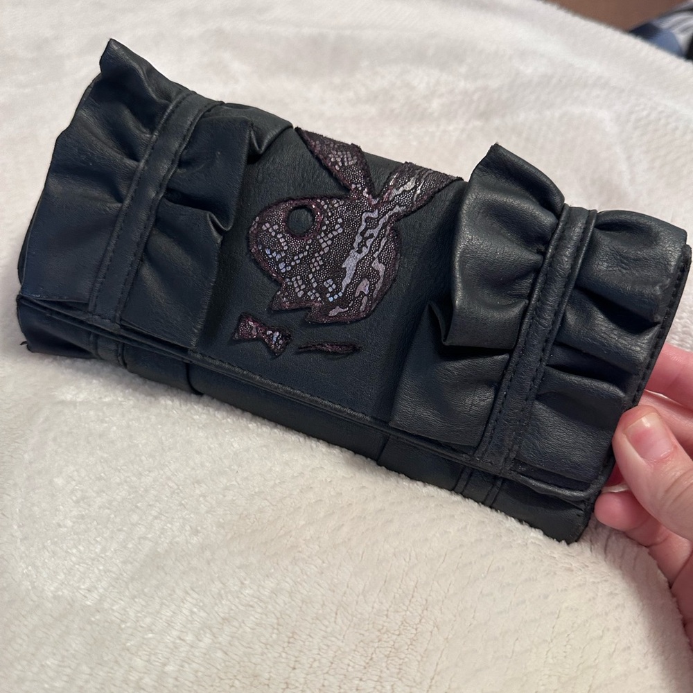 PLAYBOY women’s wallet black leather pink design